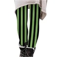 thumbnail image 1 of Nilvkv Leggings for Girls, Girls Pants, Vertical Striped Full Length Tights with Elastic Waist, spooky pick for Halloween Green 6-7 Years, 1 of 6