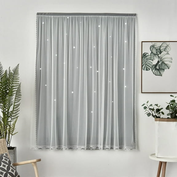 Nilvkv Light Blocking Curtains Panel a Pair Overlay Elegant Curtains Suitable for Bedroom/Living Room or Other Room(39.37x51.18in)