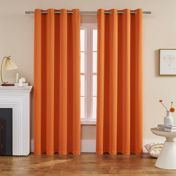 Nilvkv Light Blocking Curtains Panel a Pair Overlay Elegant Curtains Suitable for Bedroom/Living Room or Other Room(52x63in)