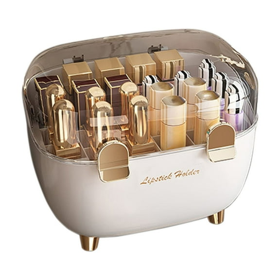 Nilvkv Lipstick Storage Box Dusty Proof Tabletop Cosmetic Lipstick Box with Lid Ins Wind Lip Gloss Lipstick Storage Rack, Organization and Storage