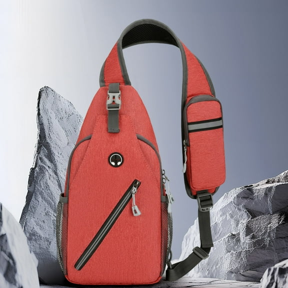 Nilvkv Men's Chest Bag and Multi Functional Backpack Sports and Lightweight and Trendy Shoulder Bag Men's Fashion Student Bag, Back to School Supplies