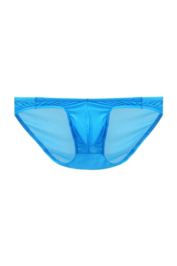Mens G String, Mens Underwear, Low Rise Breathable Alluring Single String U Pouch G String Novelty Stretchy Blue L