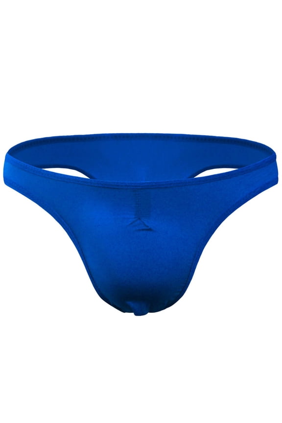 Mens G String, Mens Underwear, Novelty Semi Sheer Ice Silk G String Blue Free Size