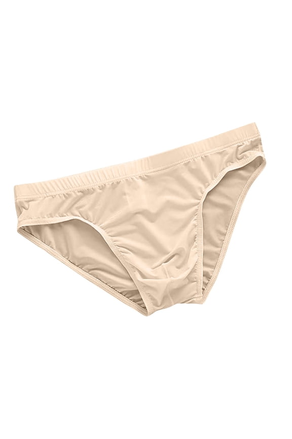 Mens String Bikini Underwear, Mens Underwear, Alluring Contour Pouch Stylish Beige 4XL