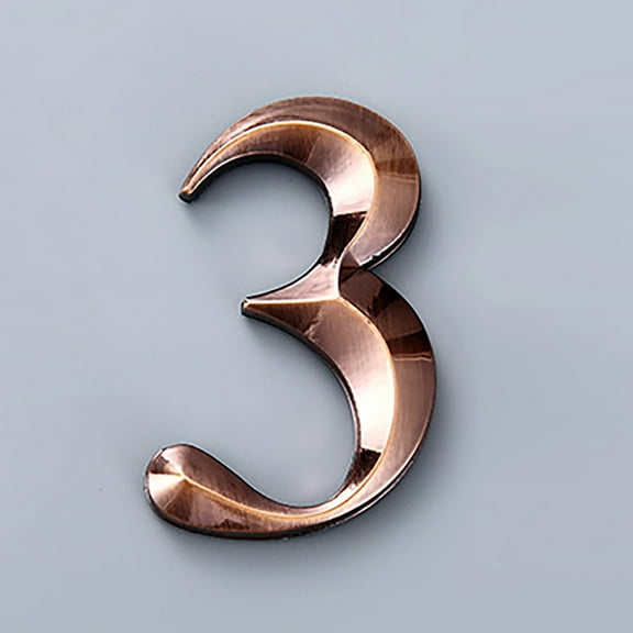 Nilvkv Modern House Numbers Mailbox Numbers 0-9 Self-Adhesive Street Door Home Address Metal Numbers for Outside Or Inside Signs Easy Install