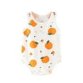 thumbnail image 1 of Nilvkv Newborn Onesies, Newborn Sleepers, Toddler Creative Print Sleeveless Romper Lightweight Summer White 6-9 months, 1 of 3