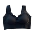 thumbnail image 1 of Nilvkv No Underwire Bras for Women, Bras for Women, Solid Wireless Push Up Breathable Stretchy Wide Strap Bra Black 34ABC, 1 of 6