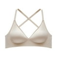 thumbnail image 1 of Nilvkv No Underwire Bras for Women, Push Up Bra, Solid Wireless Back Hook Backless Seamless Push Up Open Back Everyday Bra Gray 34BC, 1 of 5
