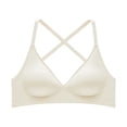 thumbnail image 1 of Nilvkv No Underwire Bras for Women, Push Up Bra, Solid Wireless Back Hook Backless Seamless Push Up Open Back Everyday Bra White 36BC, 1 of 4