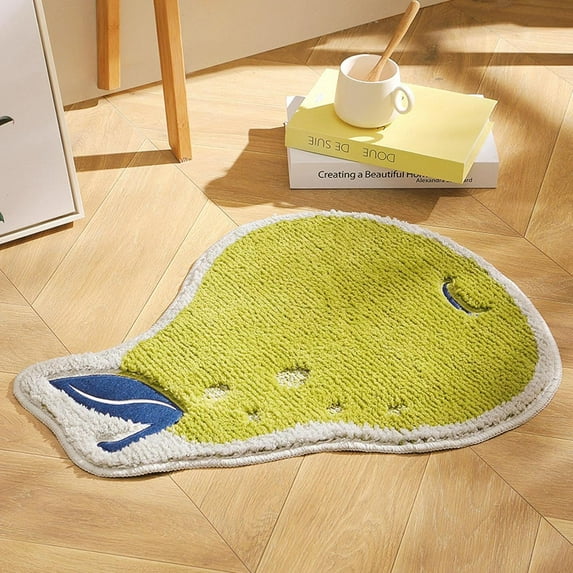 Nilvkv Pear Bath Mat Fruit Bathroom Rugs for Living Room and Bedroom, Non Slip Small Washable Rug Pear Bathroom Decor (18.9x23.62in)