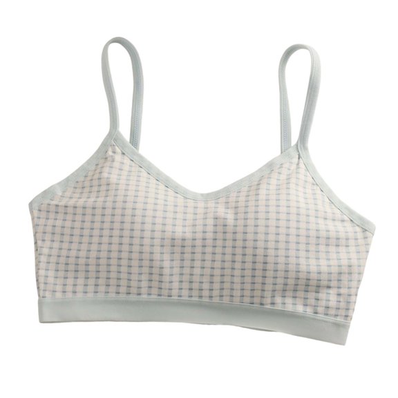 Nilvkv Plus Size Bras, Bras for Women, Plus Solid Lace Trim Adjustable Strap Push Up Wireless Everyday Blue 32AB