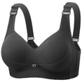 thumbnail image 1 of Nilvkv Plus Size Bras, Bras for Women, Soft Wireless Comfort Breathable Push Up Thin Cup Everyday Intimate Black 40BCD, 1 of 2
