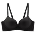 thumbnail image 1 of Nilvkv Racerback Bras for Women, Push Up Bra, Solid Thin Strap Back Hook Breathable Push Up Open Back Everyday Bra Black 36ABC, 1 of 6