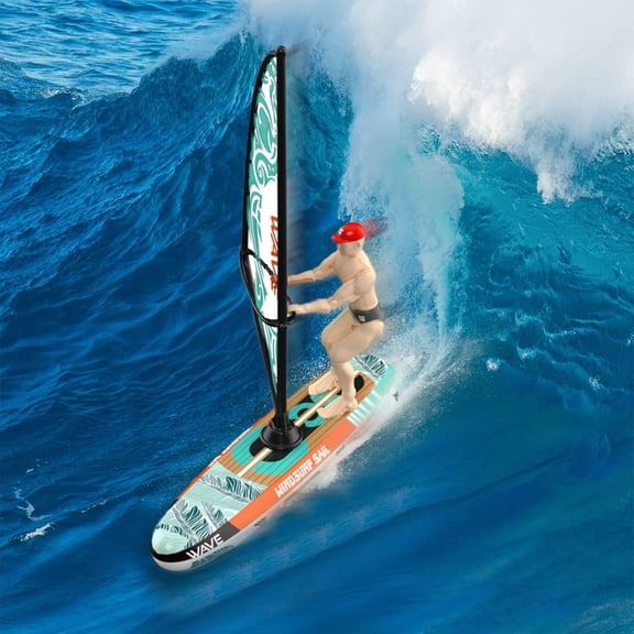 Nilvkv Remote Control Ship Remote - Controlled Sailing for Racing Surfing - High/Low Speed Waterproof LED Light - Equipped Toy, Toys and Hobbies