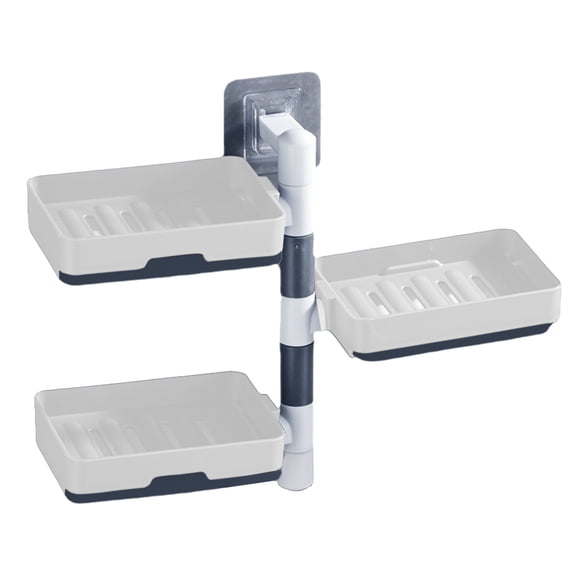 Nilvkv Soap 3-Layer Self-Adhesive Soap Wall Mounted Rotatable Soap Box Storage for Bathroom Kitchen, Organization and Storage