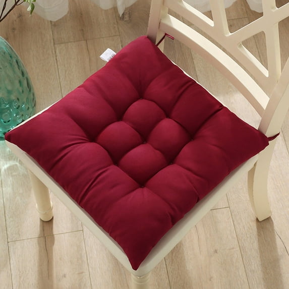 Nilvkv Solid Color Frosted Chair Cushion Dining Chair Cushion Office Student and Winter Seat Cushion Non Fading