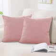 thumbnail image 1 of Nilvkv Solid Color Sofa Pillow 15.75x15.75Inch 2PC Set Nylon Spandex Velvet Lumbar Cushion for Couch Bed Support Linen Like Texture Back Support, 1 of 6