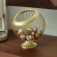 thumbnail image 1 of Nilvkv Spherical Iron Fruit Basket Coffee Capsule Storage Basket Snack Rack Candy Basket Fruit Tray Storage Rack Desktop Decoration for Home Living Room Coffee Table Snack Dried Fruit Candy Storage, 1 of 6