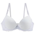 thumbnail image 1 of Nilvkv Sports Bra with Sewn In Pads, Sports Bras for Women, Alluring Seamless Push Up Lace Active Bra Comfort Breathable Top White 36BCD, 1 of 5