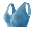 thumbnail image 1 of Nilvkv Sports Bras for Women, Sports Bra, Front Closure Thin Active Yoga Cami Bra Blue 38BCD, 1 of 9