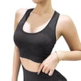 thumbnail image 1 of Nilvkv Sports Bras for Women, Sports Bra, Solid Yoga Bra Fast Dry Sweat Wicking Active Intimate Black 42BC, 1 of 5