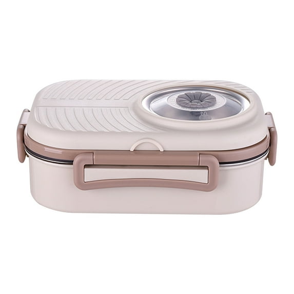 Nilvkv Stainless Steel Lunch Box Office Worker Student Lunch Box Sealed Lunch Box with Soup Bowl Student Tableware Compartment Insulation Lunch Box
