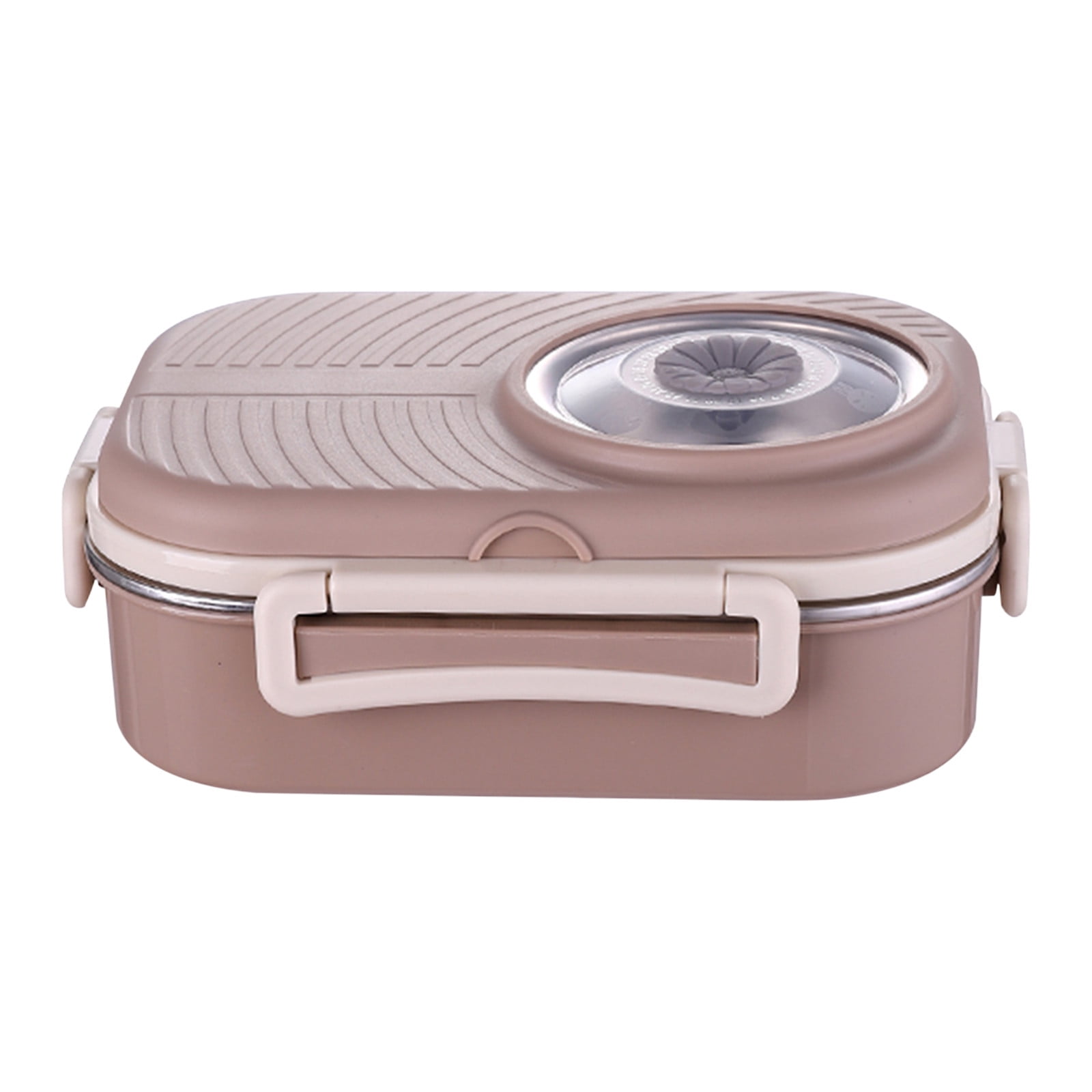 Nilvkv Stainless Steel Lunch Box Office Worker Student Lunch Box Sealed Lunch Box with Soup Bowl Student Tableware Compartment Insulation Lunch Box