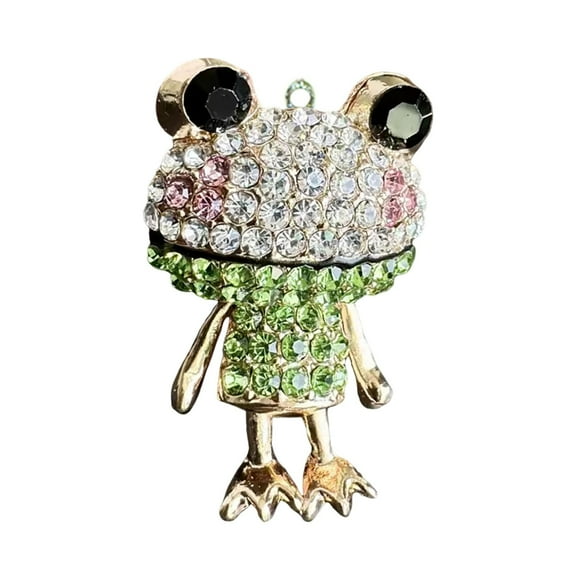 Nilvkv Sweater Accessories Bag Buckle Frogs Rear View Mirrors Hanger Frogs Ornaments with Rhinestone Funny Automotive Interior Decorations Car Decoration Exquisite