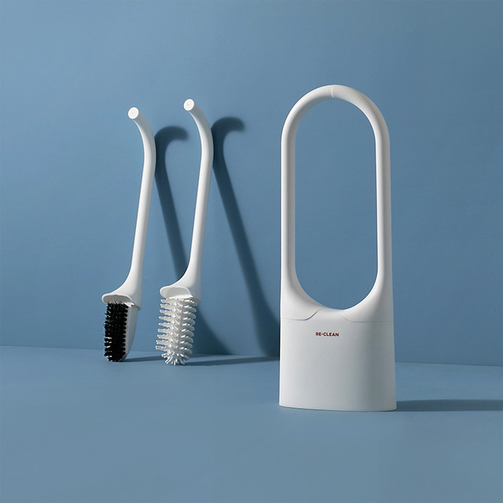 Nilvkv Toilet Brushand and Holder Set 2-In-1 Symmetrical Toilet Brush for Bathroom Toilet, 16.3Inch