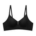 thumbnail image 1 of Nilvkv Tshirt Bras for Women, Wireless Bras for Women, Fashion Solid Fixed Cup Breathable Wireless Everyday Bra Black 38BC, 1 of 4
