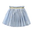 thumbnail image 1 of Nilvkv Tutu for Girls, Ballet Skirts for Girls, Solid Tulle Elastic Waist Tiered Flowy Mini Bottom Summer Gray 9-10 Years, 1 of 4
