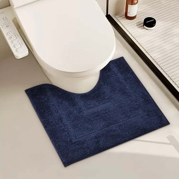 Nilvkv U-shaped Bathroom Floor Mat, Microfiber, Super Absorbent, Non-Slip & Quick Drying, Bath Rugs for Bathroom Use (10.24x8.32in)