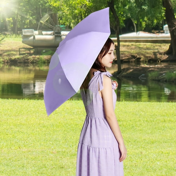 Nilvkv Ultralight Sun Umbrella Sun Protection Women Small Umbrella Portable Capsule Umbrella Mini Fold Umbrella for Sunny and Rainy Days