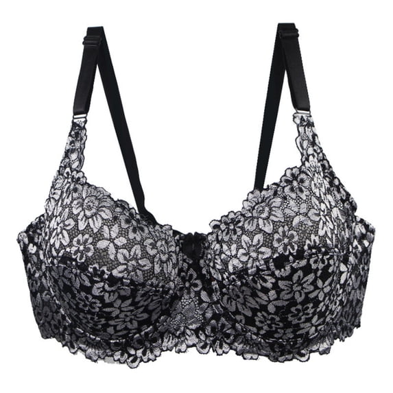 Nilvkv Underwire Bras for Women, Bras for Older Women, Plus Size Solid Thin Underwire Lift Anti Sag Push Up Cup Bra White 48BCD