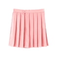 thumbnail image 1 of Nilvkv Uniform Skirts for Girls, School Skirts for Girls, Solid Preppy Pleated High-Waist Mini Skirt All Season Back To School Pink 12-13 Years, 1 of 3