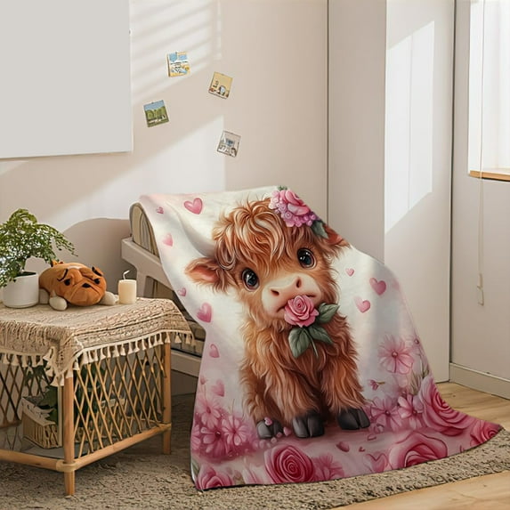 Nilvkv Valentine's Day Blanket 70x100cm Extra Soft Flannel - Comfortable Fleece Warm Bed Sofa Blanket Christmas Home Decor, Valentines Day Decorations