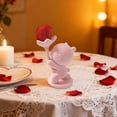 thumbnail image 1 of Nilvkv Valentines Day Decorations, Preserved Rose Flower Decorative Ornament Plastic Bear Figurine for Table Desk Shelf Warm Home Office Gift, 1 of 6
