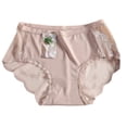 thumbnail image 1 of Nilvkv Womens Panties, Cotton Underwear for Women, Regular Mid Rise Solid Lace Trim Cotton Comfort Single Daily Brief Pink XXL, 1 of 5