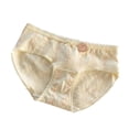 thumbnail image 1 of Nilvkv Womens Panties, Womens Cotton Underwear, Regular Mid Rise Solid Bow Decor Cotton Comfort Single Daily Brief Beige M, 1 of 3