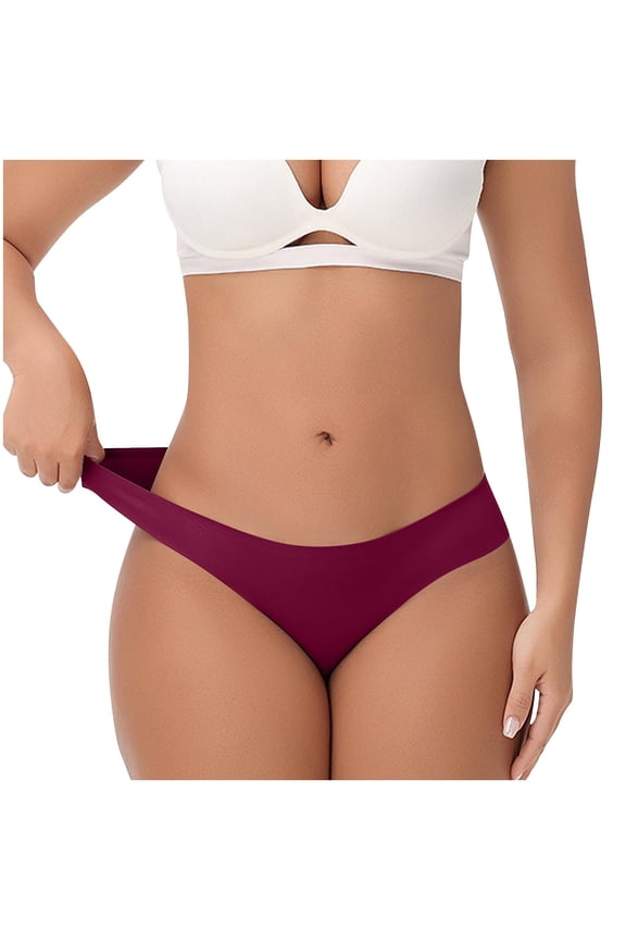 Womens Underwear Seamless, Womens Underwear, Slim Fit Minimalist Low Rise Solid Modal Seamless Breathable Daily Active Commute Brief Pink M