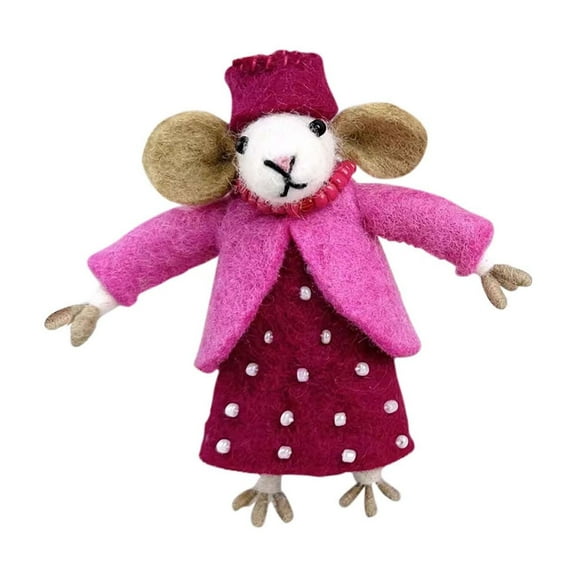 Nilvkv Wool Cute Mouse Mouse Poodle Teacher Dr. Mouse Ornament Bag Pendant Hanging Ornaments, Hanging Ornaments, Home Decor