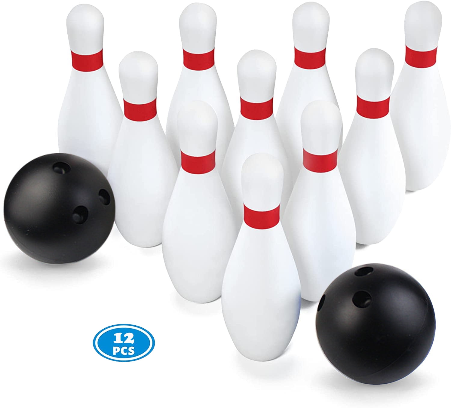 NimJoy Kids Bowling Set W/10 Pins & 2 Balls for 24 Toddler Indoor