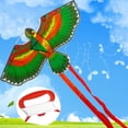 thumbnail image 1 of NimJoy Parrot Delta Kites for Kids Adults, Easy to Fly Polyester Kite W/55" Tail for Beach, Trip and Park (45" Green), 1 of 1