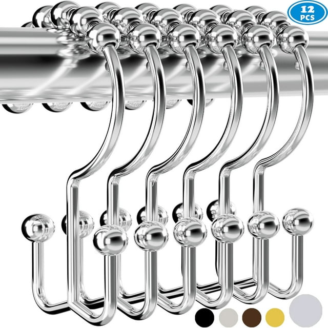 Chrome - Shower Curtain Hooks - The Home Depot