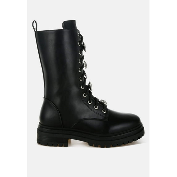 Nimba Rhinestone jewelled Chunky Boots