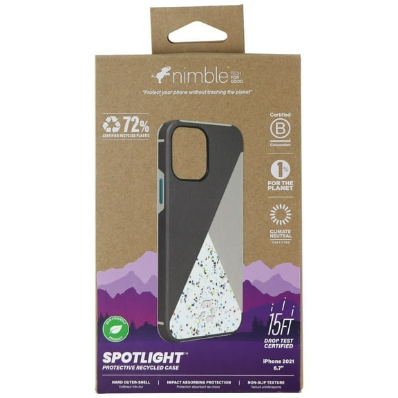 Nimble Spotlight Series Protective Case for Apple iPhone 13 Pro Max - Gray/Teal