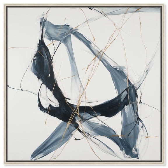 Nimbus Trace II Canvas Digital Abstract Art by Art Remedy, Silver Frame, 30 x 30