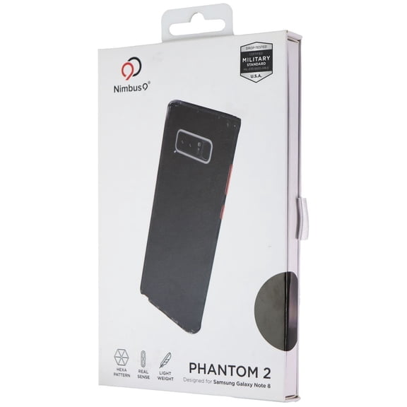 Nimbus9 Phantom 2 Case for Samsung Galaxy Note 8 - Black/Red