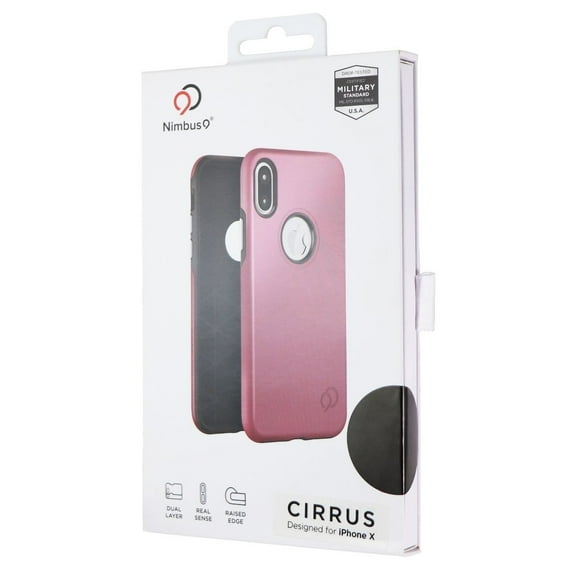 Nimbus9 Cirrus Series Dual Layer Case for iPhone Xs/X - Rose Gold/Black