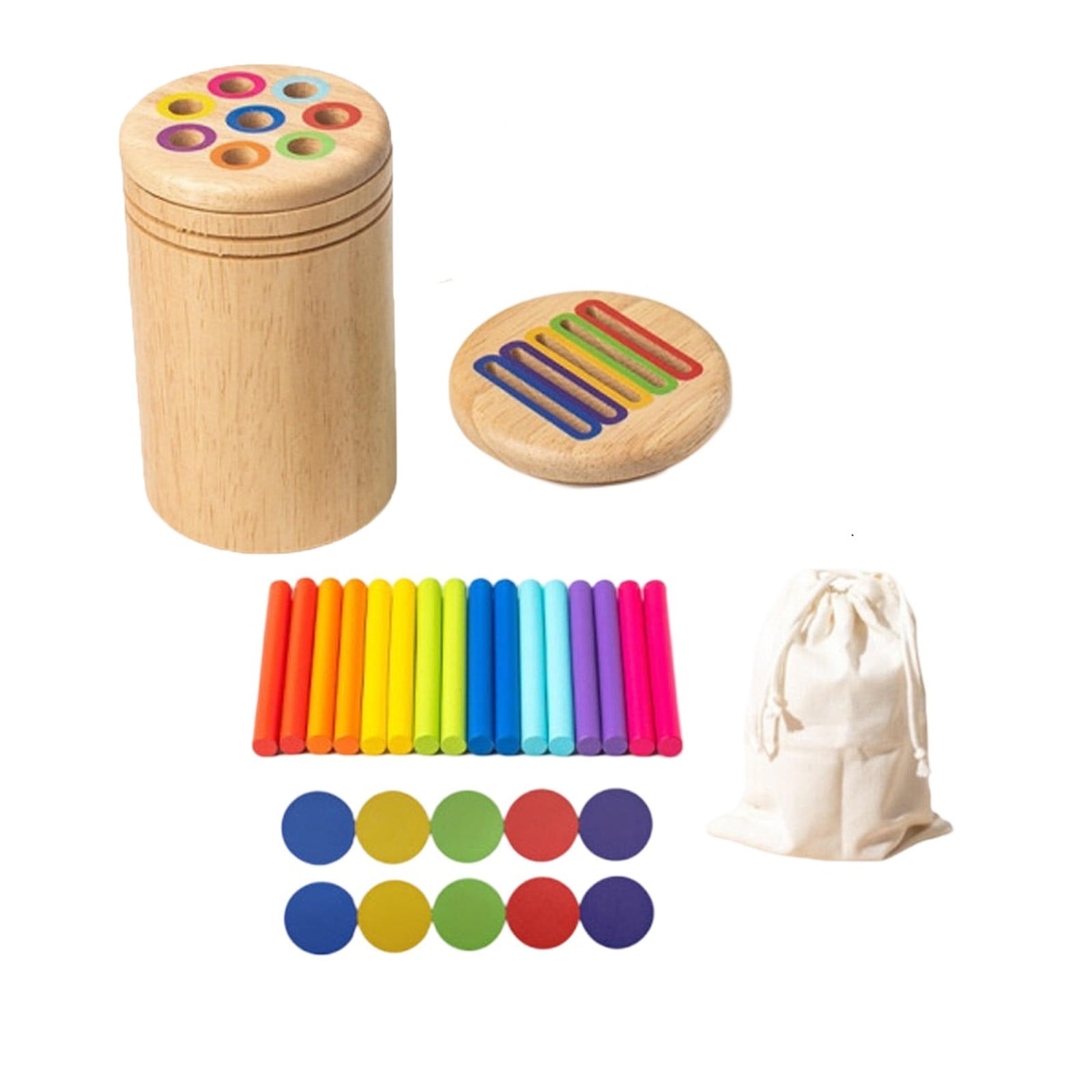 NimbusNook Toys For Toddlers, Wooden Color Sorting & Fine Motor Skills ...